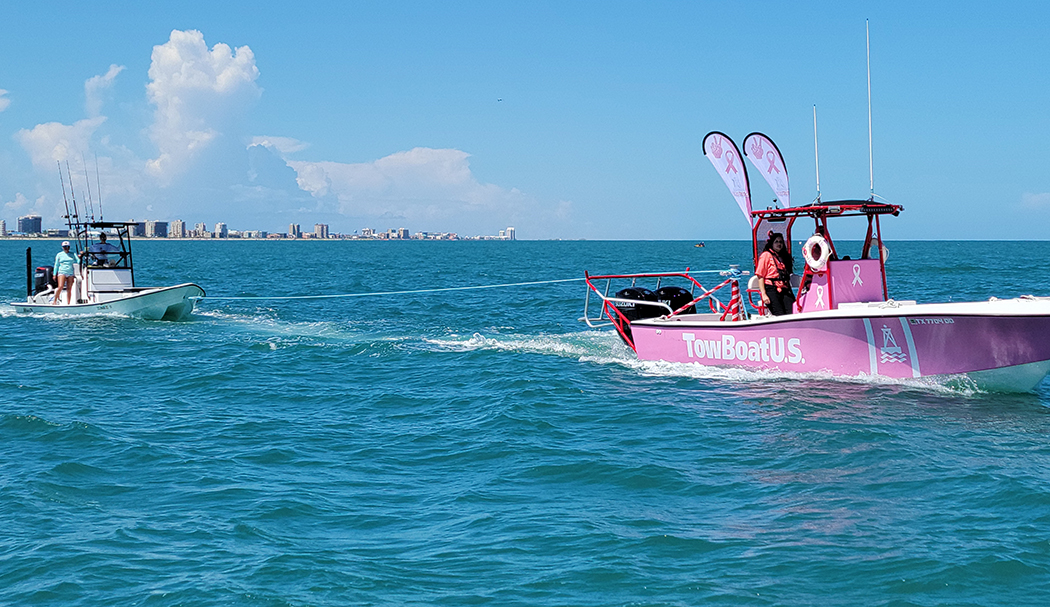 Red TowBoatUS Response Vessels Go Pink for Breast Cancer Awareness